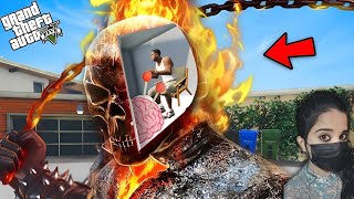 Franklin Controls the Ghost Rider  Upgrading Ghost Rider  GTA 5 [upl. by Nallij]