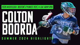 Colton Boorda  Class of 2028 Lacrosse Highlights  Boston’s Phinest 4Leaf Army  2024 Summer [upl. by Gilford]