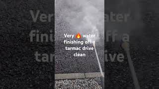 Tarmac driveway cleaning in Edinburgh with 🔥 water [upl. by Petulah]