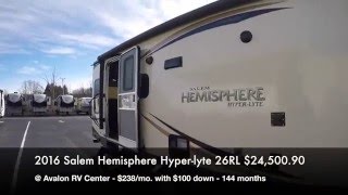 2016 Salem Hemisphere Hyper lyte 26RL Quick Video Tour [upl. by Oivatco]