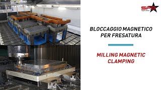 BLOCCAGGIO MAGNETICO PER FRESATURA  MILLING MAGNETIC CLAMPING [upl. by Daron1]