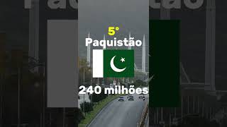 TOP 10 DOS PAÍSES MAIS POPULOSOS DO MUNDO shorts [upl. by Tamanaha146]