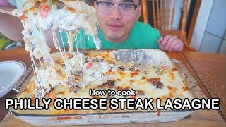 How to cook a PHILLY CHEESE STEAK LASAGNE [upl. by Okram]