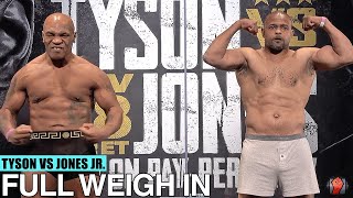 MIKE TYSON VS ROY JONES JR  FULL WEIGHIN AND FACE OFF VIDEO [upl. by Rankin890]