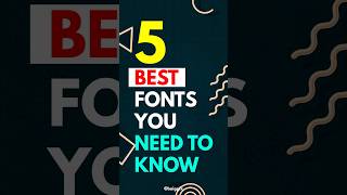 5 Best Fonts You Need to Know logo shorts short viral reels fonts graphicdesign [upl. by Rosio]