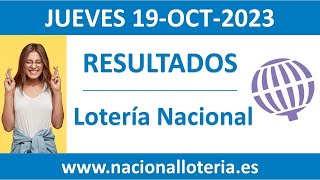 Resultado del sorteo Loteria Nacional del jueves 19 de octubre de 2023 [upl. by Trela]