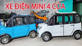 Đập Thùng Xe Điện Mini 4 Cửa Có cửa sổ trời Đưa con đi học Đi Tết [upl. by Atirat113]