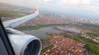 UMA BELA DECOLAGEM DE FORTALEZA NO PÔR DO SOL NO AIRBUS A320SL da LATAM [upl. by Flss]