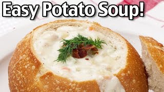 Easy Potato Soup Recipe  How To Make Potato Soup [upl. by Ahtekal]