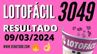 🍀 Resultado Lotofácil 3049 [upl. by Kato559]