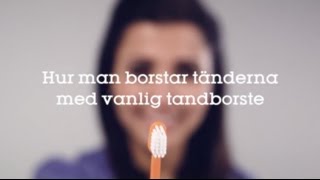 Hur man borstar tänderna med vanlig tandborste  Folktandvården [upl. by Yrennalf593]