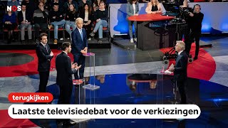 TERUGKIJKEN  Laatste televisiedebat voor verkiezingen [upl. by Arny]