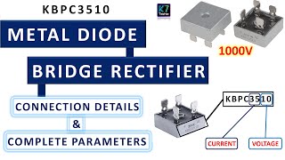 Metal diode bridge rectifier connection KBPC3510 [upl. by Riebling]