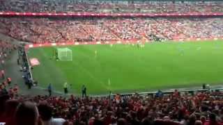 Fans Sing Na Na Giroud After His Un Real Goal At Wembley [upl. by Michaud]