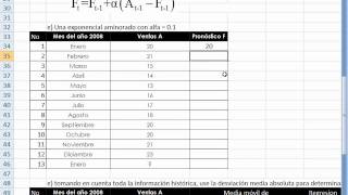 Suavizamiento exponencial con EXCEL [upl. by Enileuqcaj]