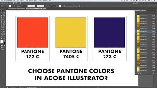 How to choose Pantone numbers in Adobe Illustrator [upl. by Lletnahs468]