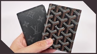 LOUIS VUITTON vs GOYARD Wallet Comparison  Pocket Organizer vs St Marc [upl. by Ellecrag]