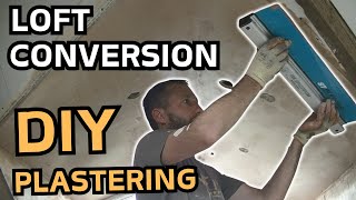 Loft conversion Part 44 DIY PLASTERING A WHOLE LOFT How to plaster a loft conversion [upl. by Zil]