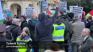 PROPALESTINSKĂ DEMONSTRACE V PRAZE S NĂSLEDNĂťM POCHODEM [upl. by Suicul]