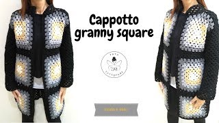 TUTORIAL Cappotto Granny Squareabrigo de ganchillolafatatuttofare [upl. by Kalagher]