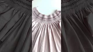 핸드스모킹자수 드레스 만들기 sewing hand smocking embroidery [upl. by Fraya]