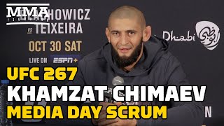 Khamzat Chimaev vs Li Jingliang Weighin Video  UFC 267  MMA Fighting [upl. by Yrrok]