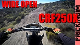 CRF250X Wide Open in the Desert  SHRED [upl. by Nwadrebma]