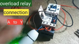 overload relay connection with contactor  how to do overload relay connection zkmultitech [upl. by Derdlim987]