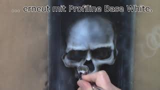 Totenkopf Schablone  Airbrush Videotutorial Anleitung Skull Stencil Candy Paint [upl. by Patterson]