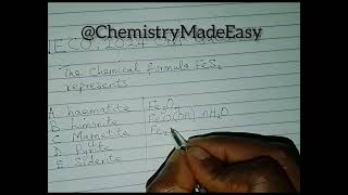 The Chemical formula FeS2 represents A haematite B limonite C magnetite D pyrite E siderite [upl. by Kirbie]