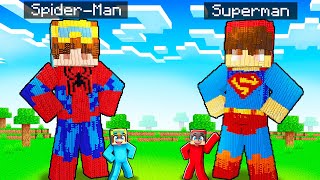 Nico vs Cash SUPERHERO House Battle In Minecraft [upl. by Nosle]