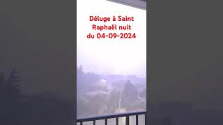 Déluge à Saint Raphael orage pluie tempête youtube shorts shortvideo shortsvideo [upl. by Nylirad]