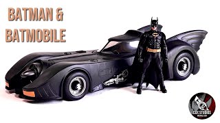 DC Multiverse McFarlane BATMAN 89 Batman amp Batmobile REVIEW [upl. by Noside]