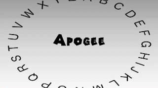 How to Say or Pronounce Apogee [upl. by Ylus]