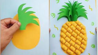 DIY Paper Pineapple Making [upl. by Aubreir]