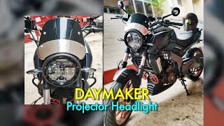 BEST MOTORCYCLE HEADLIGHT Daymaker Projector Headlight astig nga ba [upl. by Surat174]