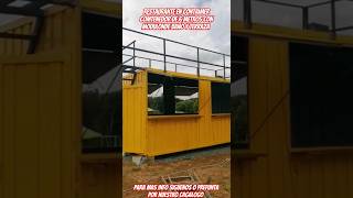 Proyecto de 6 metros de largo tipo contenedor container con terraza y modulo de baño contenedores [upl. by Rossner80]