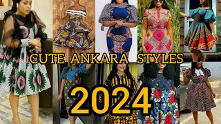 Cute Ankara styles 2024  Ankara short gown styles  African dresses in pagne 2023 African fashion [upl. by Analat]