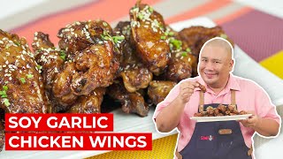 Soy Garlic Chicken Wings Recipe  SIMPOL  CHEF TATUNG [upl. by Oppen]