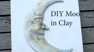 DIY Crescent moon in Ceramics Easy Tutorial on how to make a nice moon to hang on a wall etc [upl. by Corder583]