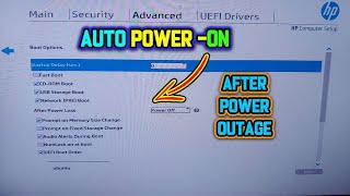 How to Set Auto Power ON after Power outage on HP Elitebook Mini PC BIOS hplaptop [upl. by Goddart]