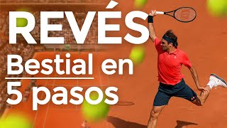 ¡MEJORÁ TU REVÉS YA Técnica de revés a 1 mano en 5 PASOS🎾🎾🎾 [upl. by Judon363]