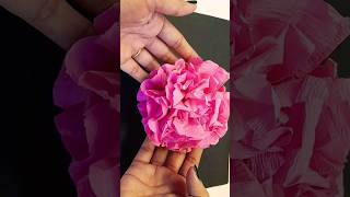 Easy Crape Paper Flower Craft Ideas l diy papercraft paperflower shorts viral [upl. by Roselyn625]