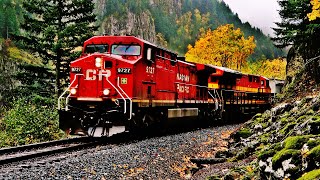 KCS EVERYWHERE THE NEW CPKC RAILROAD MASSIVE FREIGHTS IN BEAUTIFUL CANADA BC [upl. by Aillil]