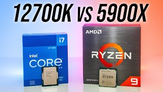 Intel i712700K vs Ryzen 9 5900X  Best 12 Core CPU [upl. by Annazor]