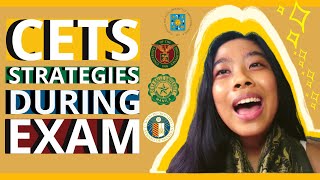 CETs TIPS CETs Strategies DURING EXAM  CETs UPCAT TIPS and TRICKS [upl. by Zabrine]