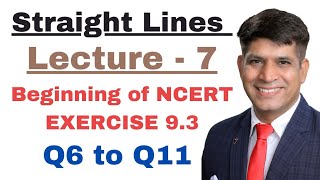 L7 STRAIGHT LINES  NCERT EXERCISE 93 Q6 to Q11  mathsclass11 mathsclass11th cbse maths [upl. by Ecnerat]