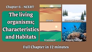 Class 6th Science Chapter 6 The living Organisms Characteristics and Habitat NCERT 6th Standard [upl. by Biamonte]