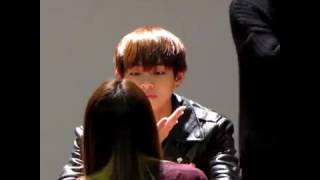 OMG BTS V Gives a Light Kiss To Fans At BTS Fan Meeting [upl. by Salvador233]