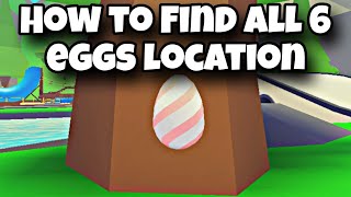 How to Find All 6 Egg hunt locations in Adopt Me  All Eggs location [upl. by Argent]